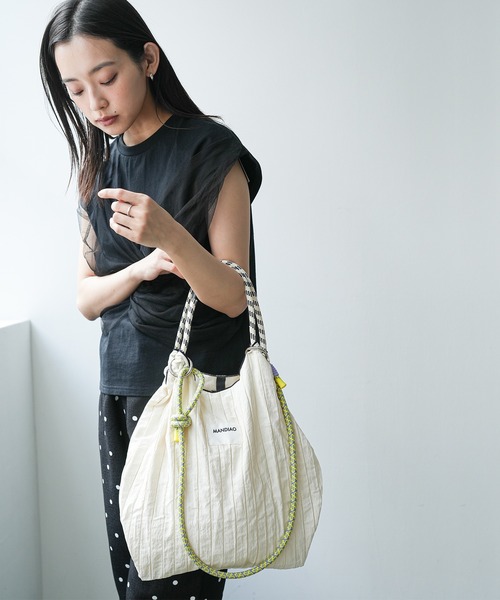 mili an deni（ミリアンデニ）の「2ＷＡＹロープトートバッグ（ショルダーバッグ・レディース・パープル/ピンク/アイボリー・F）」の19枚目の写真