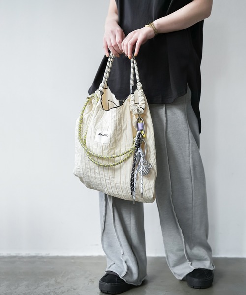 mili an deni（ミリアンデニ）の「2ＷＡＹロープトートバッグ（ショルダーバッグ・レディース・パープル/ピンク/アイボリー・F）」の20枚目の写真