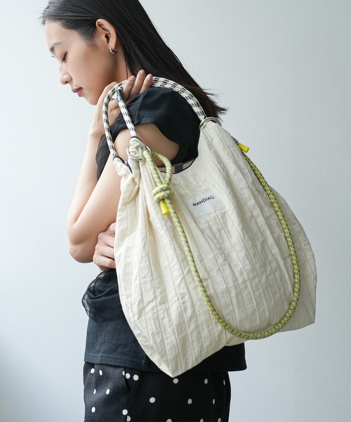 mili an deni（ミリアンデニ）の「2ＷＡＹロープトートバッグ（ショルダーバッグ・レディース・パープル/ピンク/アイボリー・F）」の21枚目の写真