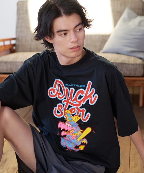 go slow caravan（ゴースローキャラバン）の「Duckster/ダックスター　DS×ART JUNKIE コラボS/STEE《CALM DRAGON》（Tシャツ/カットソー・メンズ・ホワイト/パープル/ブラック・LARGE/MEDIUM/X-LARGE）」の2枚目の写真