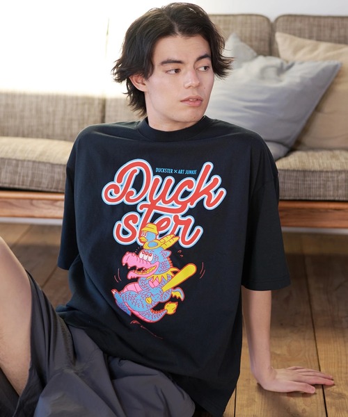 go slow caravan（ゴースローキャラバン）の「Duckster/ダックスター　DS×ART JUNKIE コラボS/STEE《CALM DRAGON》（Tシャツ/カットソー・メンズ・ホワイト/パープル/ブラック・LARGE/MEDIUM/X-LARGE）」の13枚目の写真