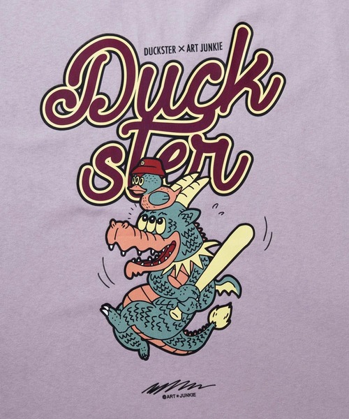 go slow caravan（ゴースローキャラバン）の「Duckster/ダックスター　DS×ART JUNKIE コラボS/STEE《CALM DRAGON》（Tシャツ/カットソー・メンズ・ホワイト/パープル/ブラック・LARGE/MEDIUM/X-LARGE）」の16枚目の写真