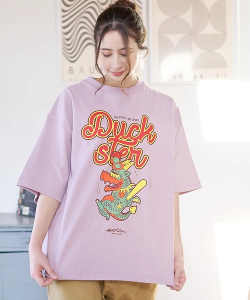 go slow caravan（ゴースローキャラバン）の「Duckster/ダックスター　DS×ART JUNKIE コラボS/STEE《CALM DRAGON》（Tシャツ/カットソー・メンズ・ホワイト/パープル/ブラック・LARGE/MEDIUM/X-LARGE）」の18枚目の写真