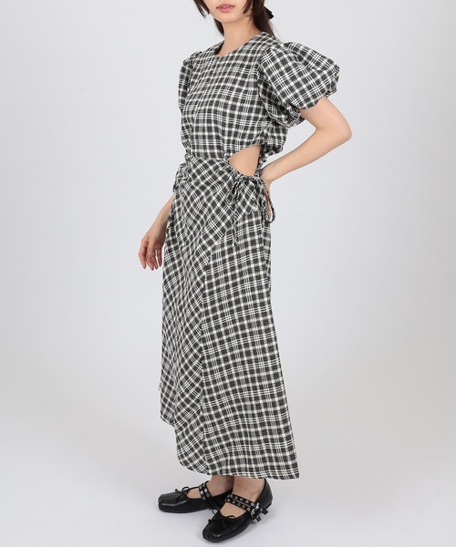 ワンピース65巻+非売品最終値下げセール セール】side open check one piece（ワンピース）｜SUWDEE