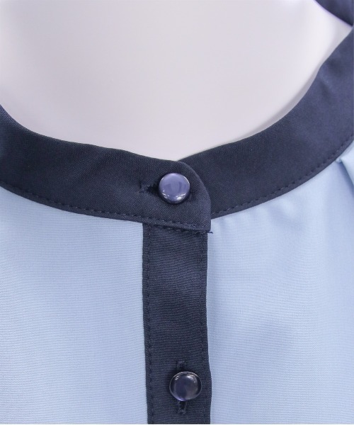 CLEAR BASIC（クリアベーシック）の「ダブルケープ配色ブラウス[オフィスカジュアル 着回し抜群 大人]≪SS新作≫（シャツ/ブラウス・レディース・ネイビー/オフホワイト/サックスブルー・F）」の10枚目の写真