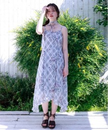 axes femme | ロージーチェックキャミワンピース(ワンピース)
