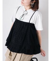 Samansa Mos2 | レースティアード2WAYスカート(スカート)