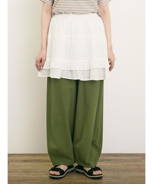 Samansa Mos2(サマンサ モスモス)の「レースティアード2WAYスカート(スカート・レディース・ブラック/オフホワイト・F)」の10枚目の写真