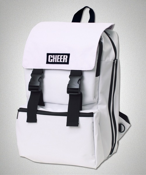 CHEER（チアー）の「サイドラインキャンバスフラップスクエアリュック（バックパック/リュック・レディース・グレー/ブラック/ホワイト・ONESIZE）」の2枚目の写真