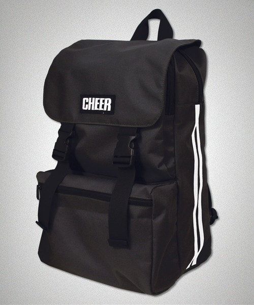 CHEER（チアー）の「サイドラインキャンバスフラップスクエアリュック（バックパック/リュック・レディース・グレー/ブラック/ホワイト・ONESIZE）」の1枚目の写真