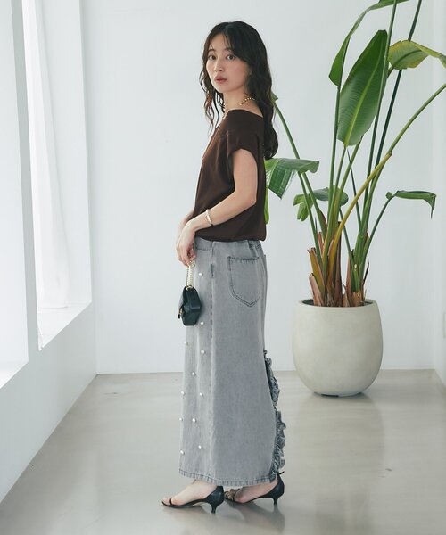 最強美人見え】クールタッチUVオフショルフレンチニット（ニット