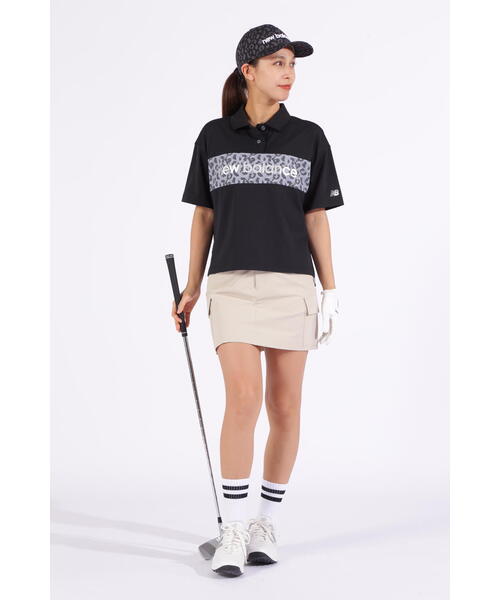 セール】【new balance golf】レオパード柄×ロゴ ハーフスリーブ
