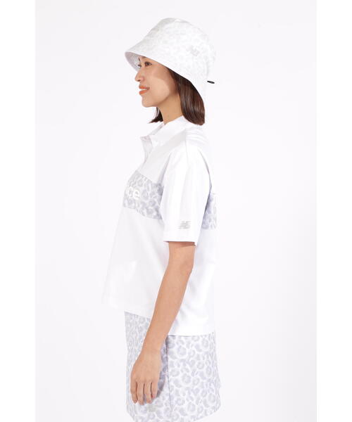 【ニューバランスゴルフ】人気カモフラ柄×シアサッカー ポロシャツ×ハーフパンツ セール】【new balance golf】レオパード柄×ロゴ ハーフスリーブ