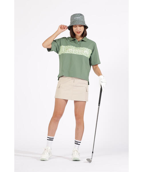 セール】【new balance golf】レオパード柄×ロゴ ハーフスリーブ