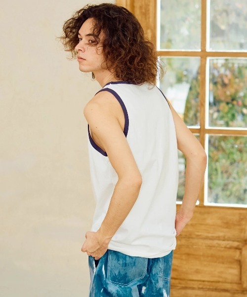 go slow caravan（ゴースローキャラバン）の「USA/C カラーバインダー タンクトップ（タンクトップ・メンズ・イエロー/ブルー/ブラック/ホワイト・LARGE/MEDIUM）」の21枚目の写真