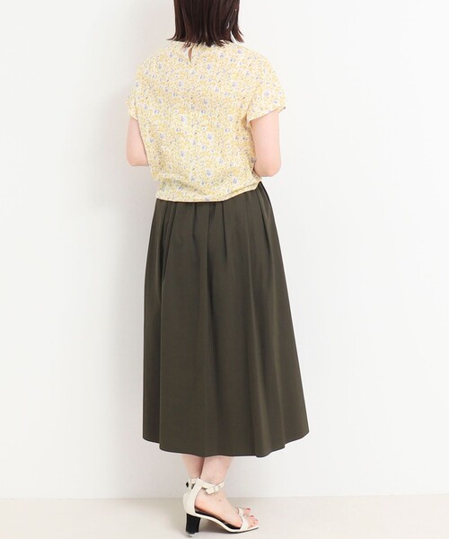 NOLLEY'S LIGHT(ノーリーズライト)の「コットンローンプリントフロントリボンブラウス(シャツ/ブラウス・レディース・グリーン系その他3/イエロー系その他・38)」の8枚目の写真