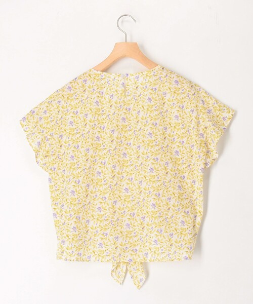 NOLLEY'S LIGHT(ノーリーズライト)の「コットンローンプリントフロントリボンブラウス(シャツ/ブラウス・レディース・グリーン系その他3/イエロー系その他・38)」の3枚目の写真