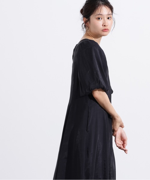 N.（N. Natural Beauty Basic）（エヌエヌナチュラルビューティーベーシック）の「【PS/低身長サイズ】シアーパフスリーブワンピース（ワンピース・レディース・ブラウン/ピンク/ブラック・MEDIUM/P/S）」の5枚目の写真