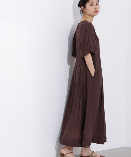 N.（N. Natural Beauty Basic）（エヌエヌナチュラルビューティーベーシック）の「【PS/低身長サイズ】シアーパフスリーブワンピース（ワンピース・レディース・ブラウン/ピンク/ブラック・MEDIUM/P/S）」の22枚目の写真