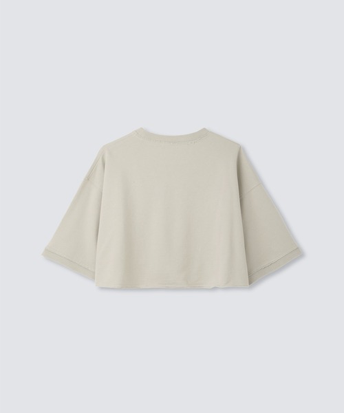 KINO THE KEI（キノザケイ）の「ロゴ刺繍 ボクシー TEE KINO THE KEI（Tシャツ/カットソー・レディース・グレー/ホワイト/ピンク・フリー）」の17枚目の写真