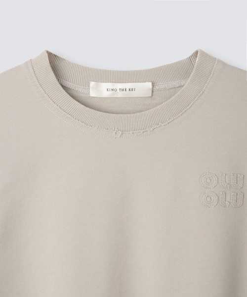 tシャツ ロゴ刺繍 ボクシー TEE KINO THE KEI レディース ロゴ刺繍 ボクシー TEE KINO THE KEI（Tシャツ/カットソー
