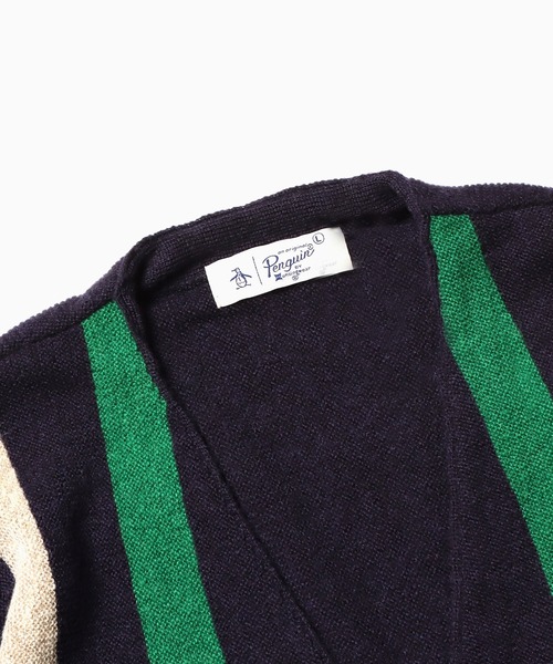 penguin BY MUNSINGWEAR(ペンギン バイ マンシングウェア)の「Penguin by Munsingwear/ペンギン バイ マンシングウェア LINKS STRIPE CARDIGAN カーディガン ロゴ刺繍(カーディガン/ボレロ・メンズ・ブラウン・L)」の8枚目の写真