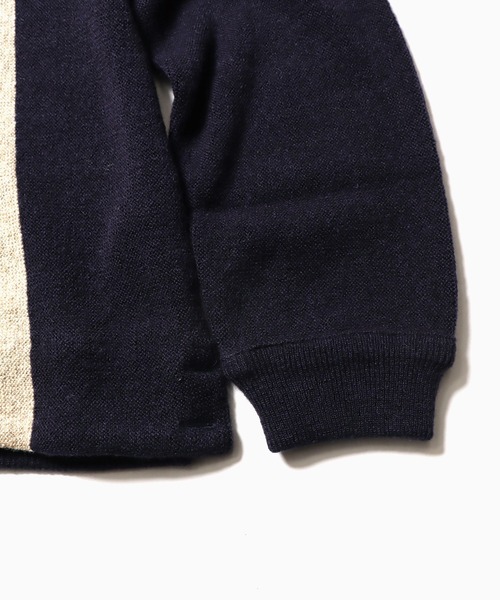 penguin BY MUNSINGWEAR(ペンギン バイ マンシングウェア)の「Penguin by Munsingwear/ペンギン バイ マンシングウェア LINKS STRIPE CARDIGAN カーディガン ロゴ刺繍(カーディガン/ボレロ・メンズ・ブラウン・L)」の2枚目の写真