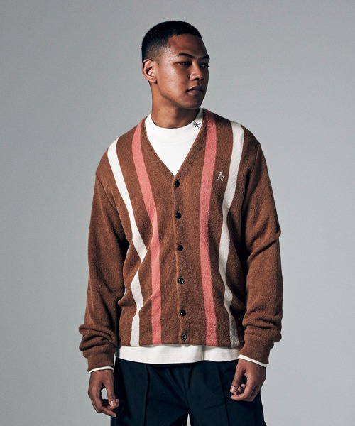 penguin BY MUNSINGWEAR(ペンギン バイ マンシングウェア)の「Penguin by Munsingwear/ペンギン バイ マンシングウェア LINKS STRIPE CARDIGAN カーディガン ロゴ刺繍(カーディガン/ボレロ・メンズ・ブラウン・L)」の16枚目の写真