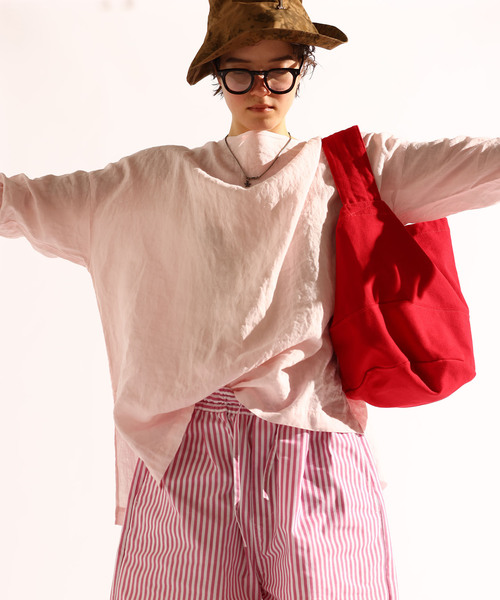 JOURNAL STANDARD LUXE（ジャーナルスタンダード　ラックス）の「《追加》エアリネン Plain-ブラウス（シャツ/ブラウス・レディース・イエロー/バーガンディー/ブラック・FREE）」の3枚目の写真