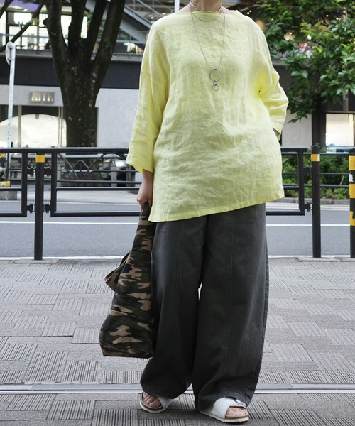 JOURNAL STANDARD LUXE（ジャーナルスタンダード　ラックス）の「《追加》エアリネン Plain-ブラウス（シャツ/ブラウス・レディース・イエロー/バーガンディー/ブラック・FREE）」の20枚目の写真