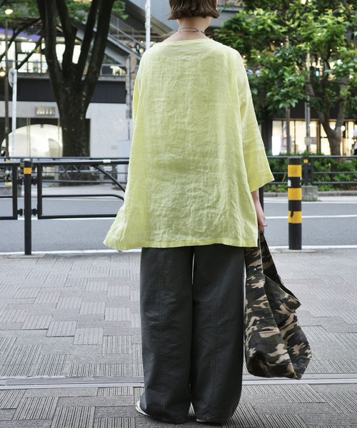 JOURNAL STANDARD LUXE（ジャーナルスタンダード　ラックス）の「《追加》エアリネン Plain-ブラウス（シャツ/ブラウス・レディース・イエロー/バーガンディー/ブラック・FREE）」の21枚目の写真