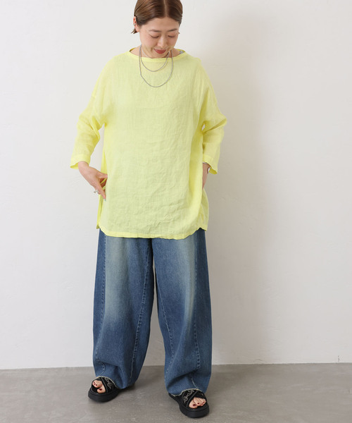JOURNAL STANDARD LUXE(ジャーナルスタンダード ラックス)の「《追加》エアリネン Plain-ブラウス(シャツ/ブラウス・レディース・イエロー/バーガンディー/ブラック・FREE)」の6枚目の写真