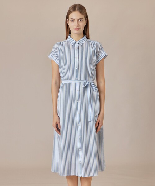 MACKINTOSH LONDON（マッキントッシュ ロンドン）の「オンブレストライプワンピース（ワンピース・レディース・オレンジ/ブルー系その他4・38）」の5枚目の写真