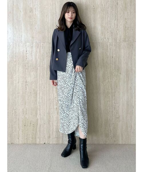 MERCURYDUO（マーキュリーデュオ）の「【WEB限定カラーあり】アシメタックナロースカート（スカート・レディース・ブラウン/ラベンダー/オフホワイト・SMALL/MEDIUM）」の20枚目の写真