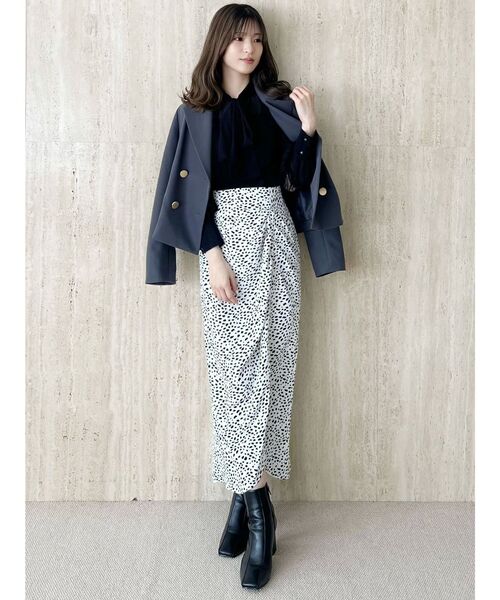 MERCURYDUO（マーキュリーデュオ）の「【WEB限定カラーあり】アシメタックナロースカート（スカート・レディース・ブラウン/ラベンダー/オフホワイト・SMALL/MEDIUM）」の21枚目の写真