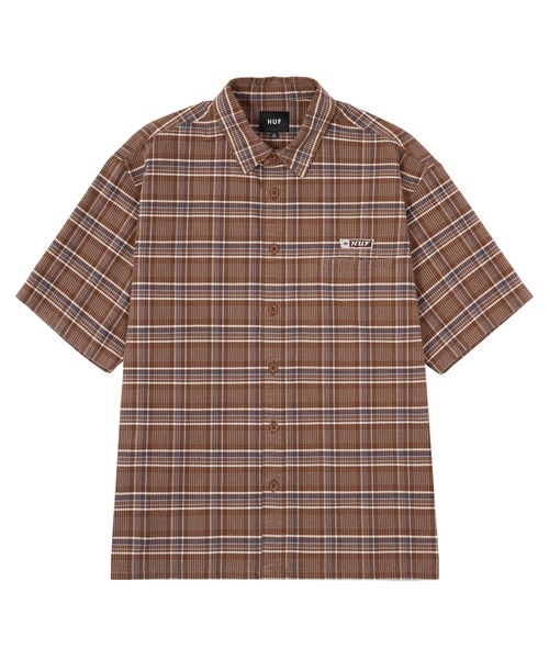 HUF : レーヨンキャンプカラー半袖シャツ MILLENNIUM PLAID OMBRE SHIRT / HUF 半袖シャツ シャツ（シャツ