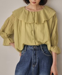 aquagarage | 2wayラッフルフリル襟ブラウス(シャツ/ブラウス)