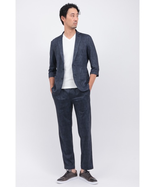 HIGH STREET（ハイストリート）の「COOLﾊｲﾃﾝｼｮﾝﾃﾞﾆﾑﾌﾟﾘﾝﾄ7ﾌﾞｿﾃﾞJK（タンクトップ・メンズ・ネイビー/ブルー・LL/L/M）」の9枚目の写真