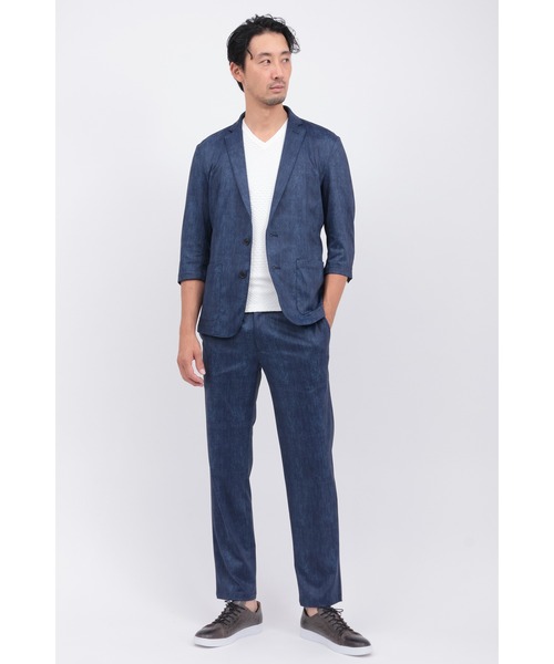 HIGH STREET（ハイストリート）の「COOLﾊｲﾃﾝｼｮﾝﾃﾞﾆﾑﾌﾟﾘﾝﾄ7ﾌﾞｿﾃﾞJK（タンクトップ・メンズ・ネイビー/ブルー・LL/L/M）」の13枚目の写真