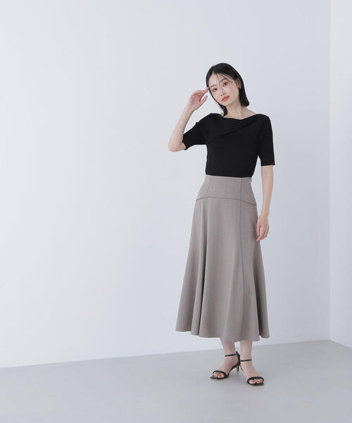 Beauty & youth フレアスカート　XS WEB限定】ドットフレアスカート -ウォッシャブル- （ロング