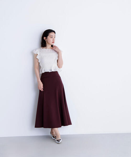 ☆新品☆ NATURAL BEAUTY ナチュラルビューティー　フレアスカート☆ ナチュラルビューティーベーシック NATURAL BEAUTY BASIC メタル