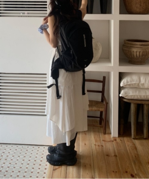 Vipoa（ヴィポア）の「アシンメトリールーズスカート（スカート・レディース・ホワイト/ブラック・FREE）」の10枚目の写真