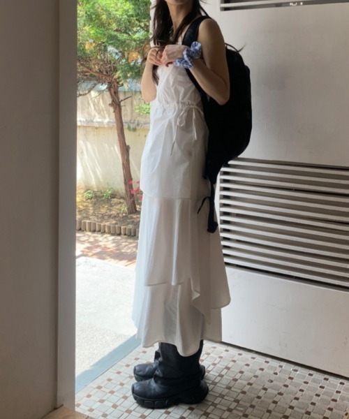 Vipoa（ヴィポア）の「アシンメトリールーズスカート（スカート・レディース・ホワイト/ブラック・FREE）」の11枚目の写真