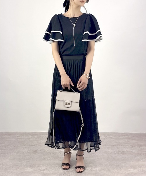 CLOTHY(クロシィ)の「【風をまとう、きらめきチュール】大人のチュールスカート(スカート・レディース・ブラック/オフホワイト・MEDIUM)」の15枚目の写真