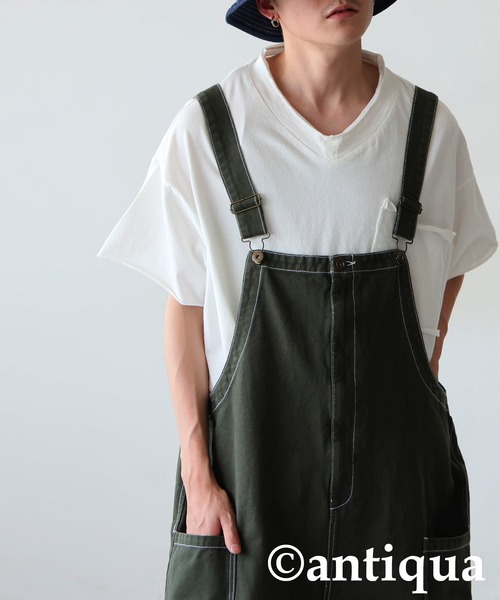 antiqua（アンティカ）の「Vネック 綿100% カットオフVネックT（Tシャツ/カットソー・レディース・ブラック/カーキ/ダークグレー/ブルー系その他/ホワイト/パープル系その他/レッド系その他・P/R）」の18枚目の写真