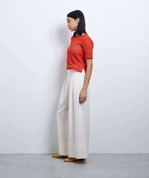 LANVIN en Bleu(ランバンオンブルー)の「シアーレースカットソー(Tシャツ/カットソー・レディース・オフホワイト/ブラック/オレンジ・38)」の5枚目の写真