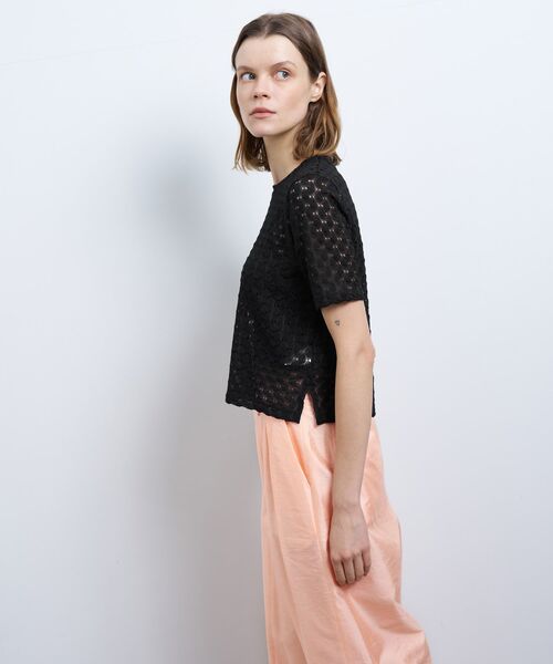 LANVIN en Bleu(ランバンオンブルー)の「シアーレースカットソー(Tシャツ/カットソー・レディース・オフホワイト/ブラック/オレンジ・38)」の22枚目の写真