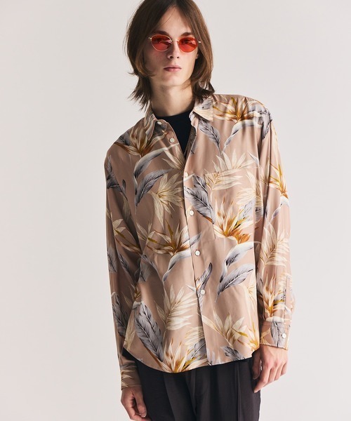 FACTOTUM（ファクトタム）の「【FACTOTUM】Botanica Round Hem Shirt（シャツ/ブラウス・メンズ・ネイビー/ベージュ・46）」の2枚目の写真