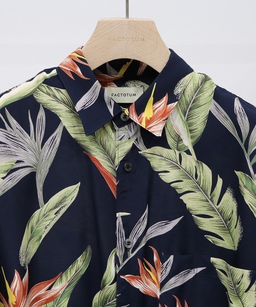 FACTOTUM（ファクトタム）の「【FACTOTUM】Botanica Round Hem Shirt（シャツ/ブラウス・メンズ・ネイビー/ベージュ・46）」の17枚目の写真