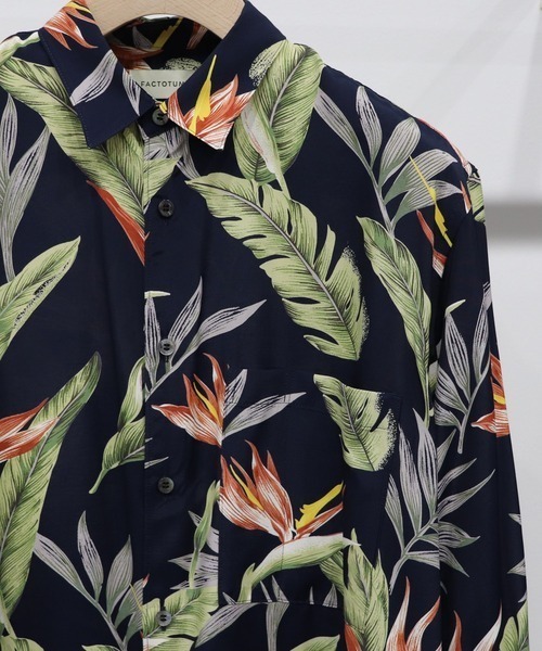 FACTOTUM（ファクトタム）の「【FACTOTUM】Botanica Round Hem Shirt（シャツ/ブラウス・メンズ・ネイビー/ベージュ・46）」の20枚目の写真